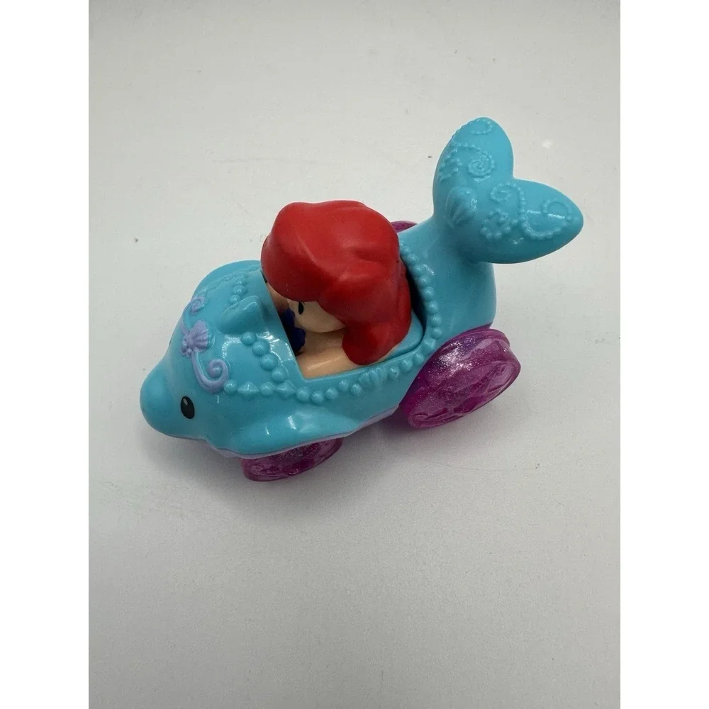 Little People Disney Princess Wheelie Ariel Dolphin Car Toy 2013 Ages 1-4‎